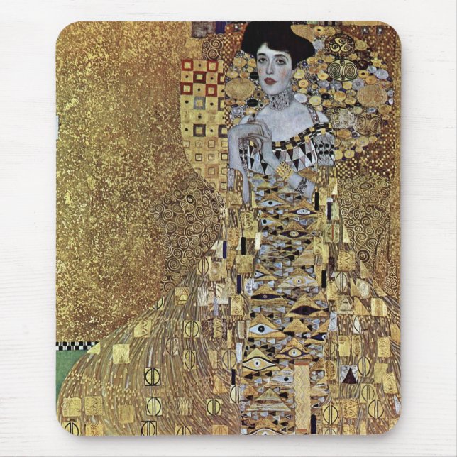 Gustav Klimt's The Lady in Gold, Adele Bloch-Bauer Mouse Pad (Front)