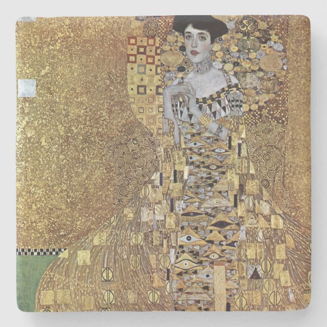 Gustav Klimt's The Lady in Gold, Adele Bloch-Bauer Stone Coaster (Front)