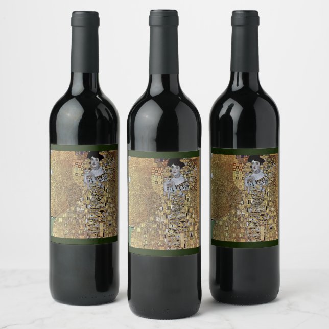 Gustav Klimt's The Lady in Gold, Adele Bloch-Bauer Wine Label (Bottles)