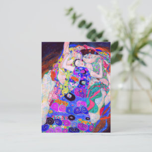 Gustav Klimt's The Virgin (1913) famous painting.  Postcard