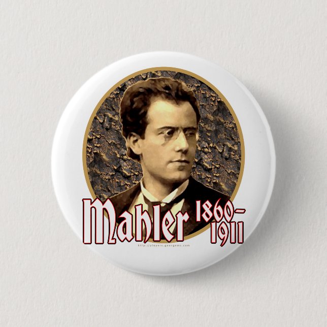 Gustav Mahler 6 Cm Round Badge (Front)