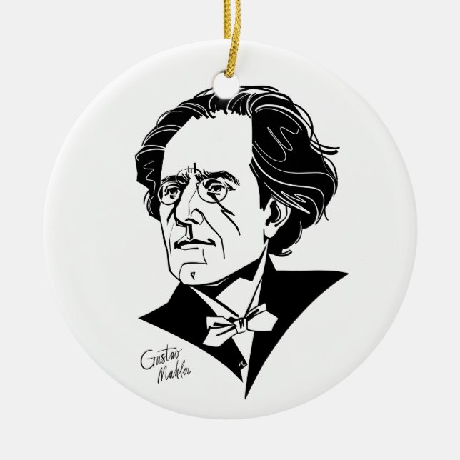Gustav Mahler Ceramic Ornament (Front)
