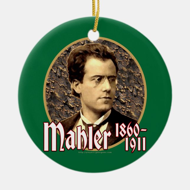 Gustav Mahler Ceramic Tree Decoration (Front)