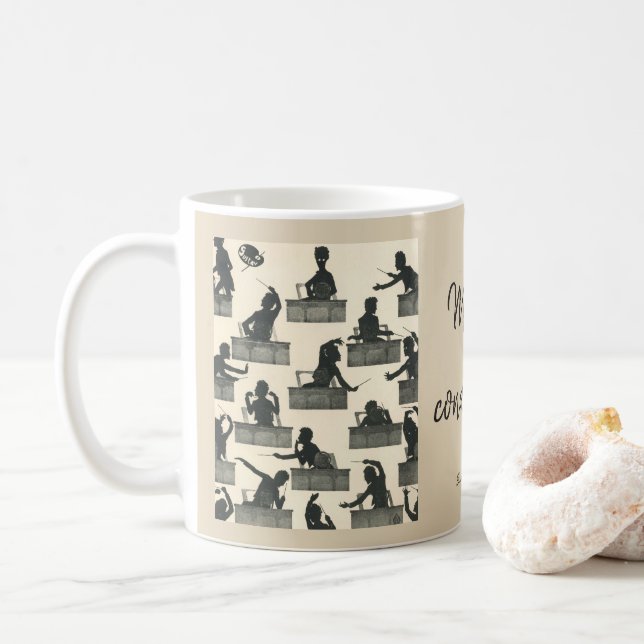 Gustav Mahler classical conducting silhouettes Coffee Mug (With Donut)