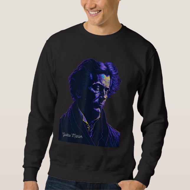 Gustav Mahler Composer Classical Music Piano Portr Sweatshirt (Front)