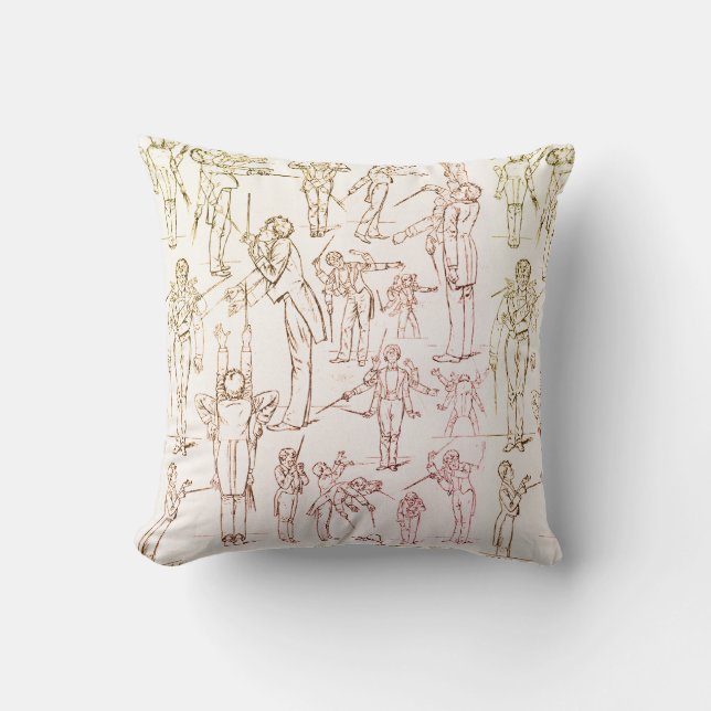 Gustav Mahler - Conducting Throw Pillow (Front)