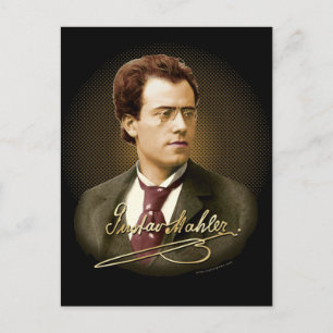 Gustav Mahler Signature Postcard