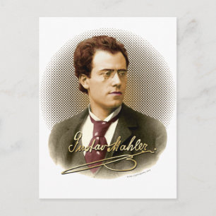 Gustav Mahler Signature Postcard