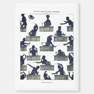 Gustav Mahler Silhouette by Otto Böhler Magnet