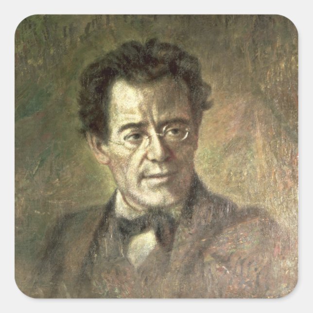 Gustav Mahler Square Sticker (Front)