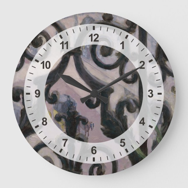 Gustave Cailebotte | View from a Balcony Large Clock (Front)