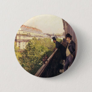 Gustave Caillebotte:A Balcony, Boulevard Haussmann 6 Cm Round Badge