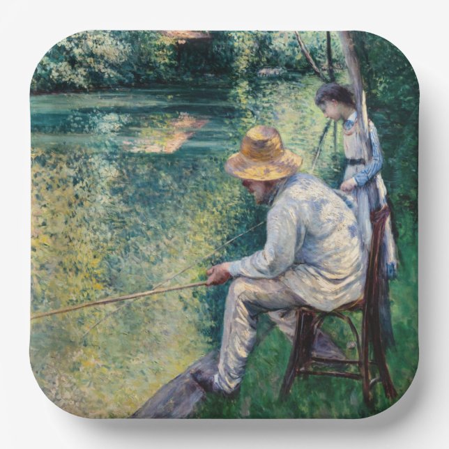 Gustave Caillebotte - Angling Paper Plate (Front)