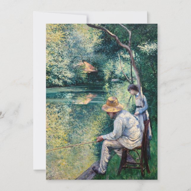 Gustave Caillebotte - Angling Thank You Card (Front)