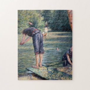 Gustave Caillebotte - Bathers, Bank of the Yerres Jigsaw Puzzle