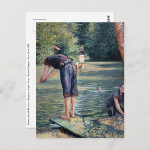 Gustave Caillebotte - Bathers, Bank of the Yerres Postcard