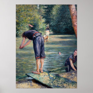 Gustave Caillebotte - Bathers, Bank of the Yerres Poster