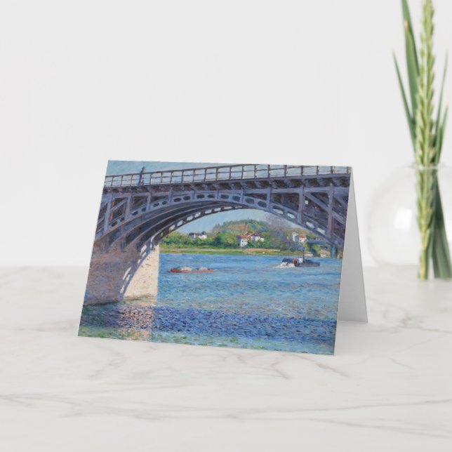 Gustave Caillebotte - Bridge at Argenteuil & Seine Card (Front)