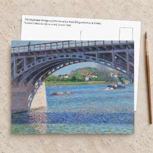 Gustave Caillebotte - Bridge at Argenteuil & Seine Postcard