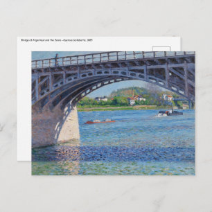 Gustave Caillebotte - Bridge at Argenteuil & Seine Postcard