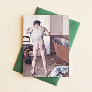 Gustave Caillebotte Caillebotte Man at His Bath Postcard