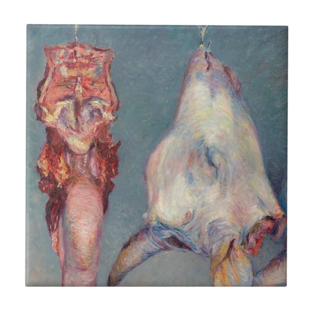 Gustave Caillebotte - Calf's Head and Ox Tongue Ceramic Tile (Front)