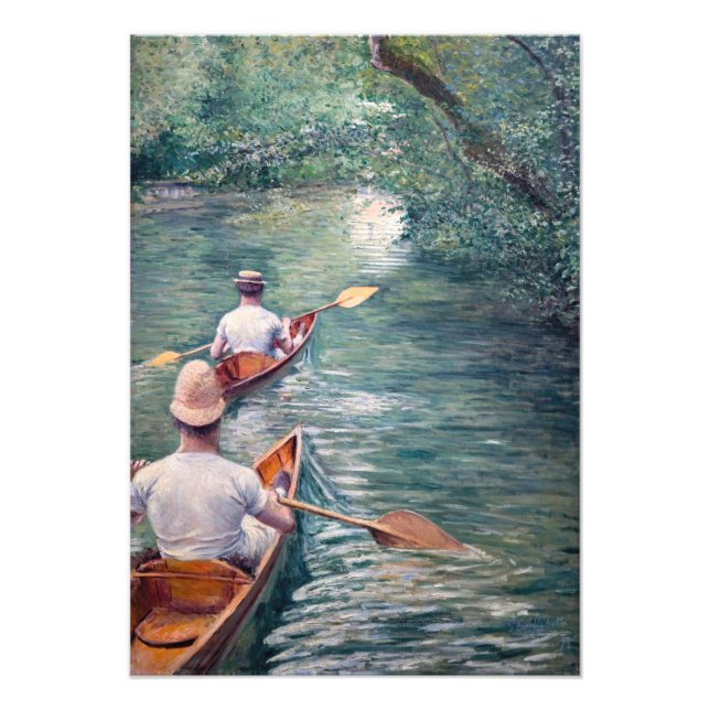 Gustave Caillebotte - Canoes on the Yerres Photo Print (Front)