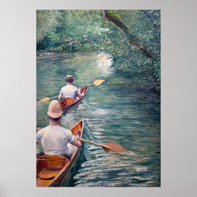 Gustave Caillebotte - Canoes on the Yerres Poster (Front)