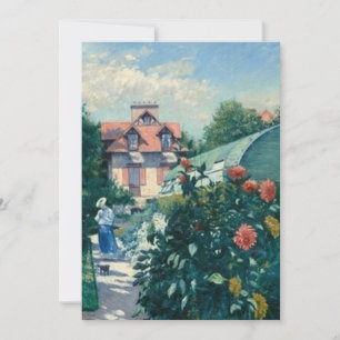 Gustave Caillebotte - Dahlias, Garden at Petit Gen Invitation