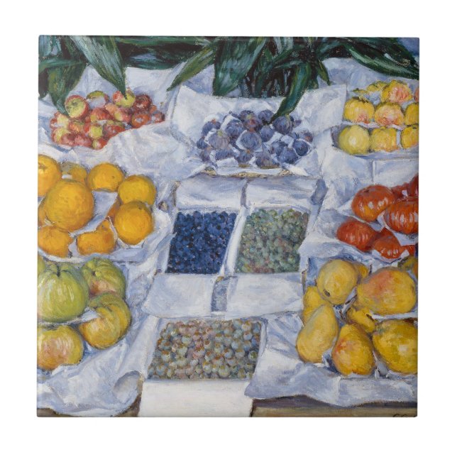 Gustave Caillebotte - Fruit Displayed on a Stand Ceramic Tile (Front)