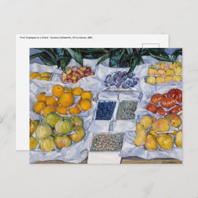 Gustave Caillebotte - Fruit Displayed on a Stand Postcard (Front/Back)