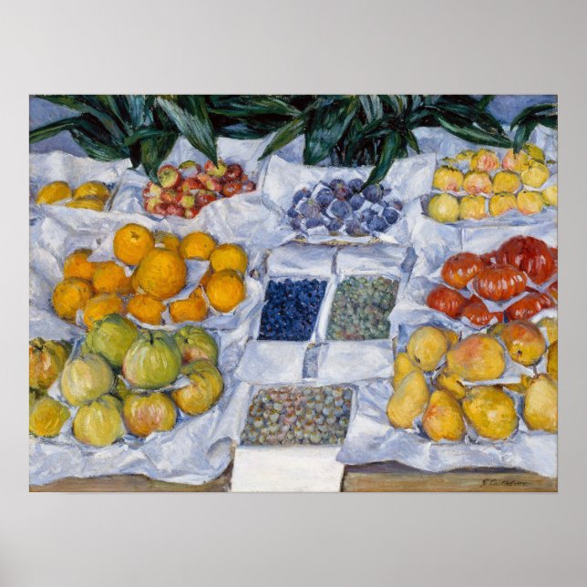Gustave Caillebotte - Fruit Displayed on a Stand Poster (Front)