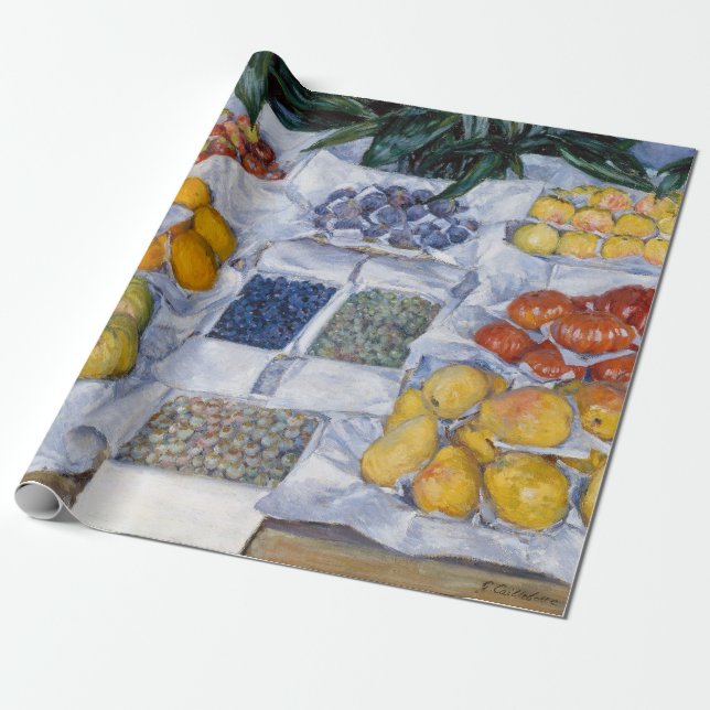 Gustave Caillebotte - Fruit Displayed on a Stand Wrapping Paper (Unrolled)