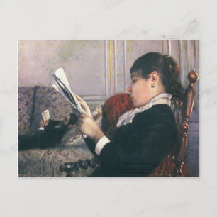 Gustave Caillebotte- Interior, Woman Reading Postcard