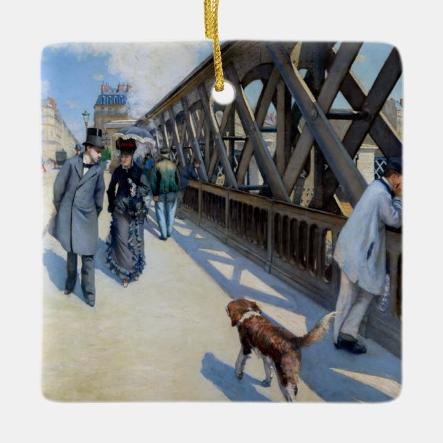 Gustave Caillebotte - Le Pont de l'Europe Ceramic Ornament (Front)