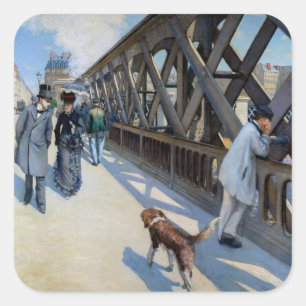 Gustave Caillebotte - Le Pont de l'Europe Square Sticker