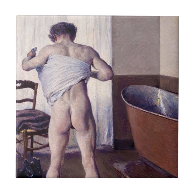 Gustave Caillebotte - Man at his Bath Ceramic Tile (Front)