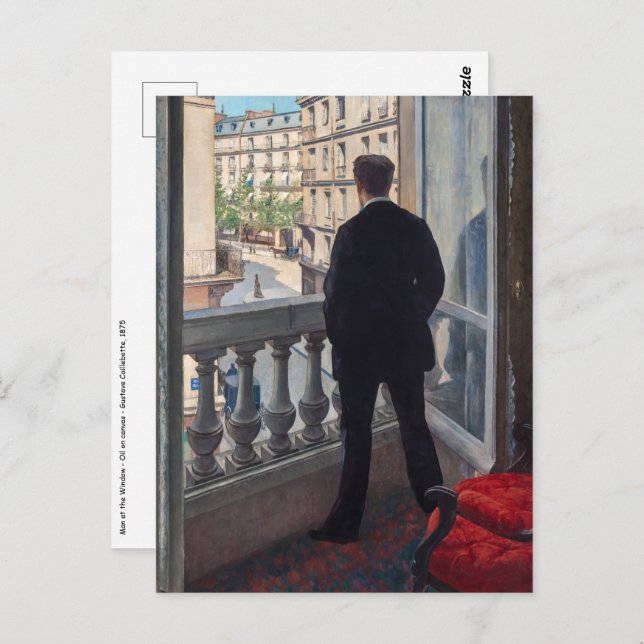 Gustave Caillebotte - Man at the Window Postcard (Front/Back)