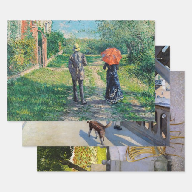 Gustave Caillebotte - Masterpieces Selection Wrapping Paper Sheet (Set)