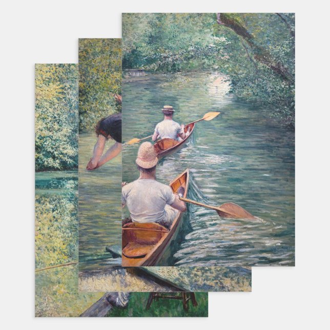 Gustave Caillebotte - Masterpieces Selection Wrapping Paper Sheet (Creator Uploaded)