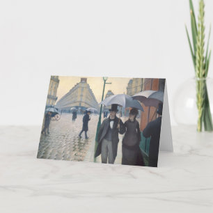 Gustave Caillebotte- Paris, a Rainy Day Card