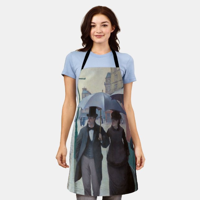 Gustave Caillebotte - Paris Street; Rainy Day Apron (Worn)