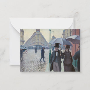 Gustave Caillebotte - Paris Street; Rainy Day Card