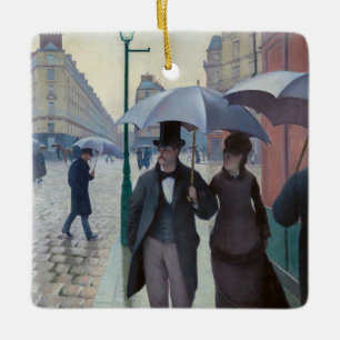 Gustave Caillebotte - Paris Street; Rainy Day Ceramic Ornament