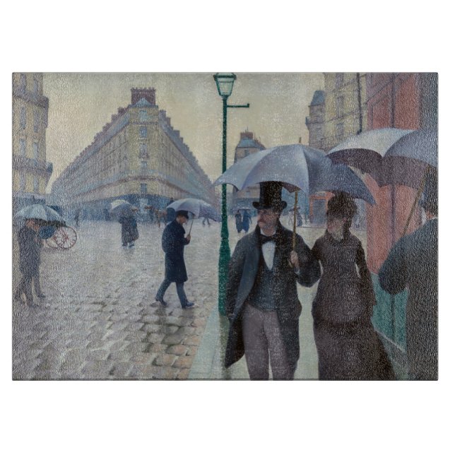 Gustave Caillebotte - Paris Street; Rainy Day Cutting Board (Front)
