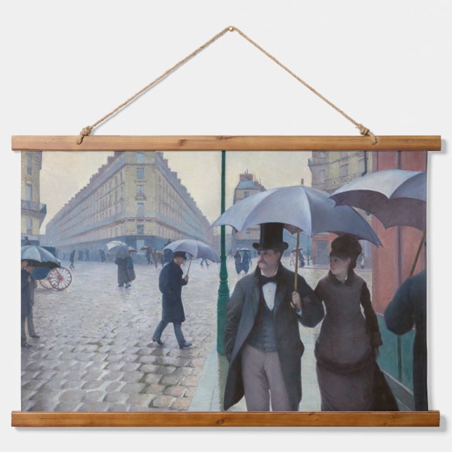 Gustave Caillebotte - Paris Street; Rainy Day Hanging Tapestry (Front)