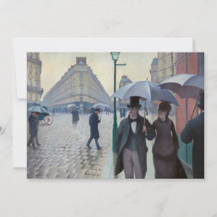 Gustave Caillebotte - Paris Street; Rainy Day Invitation