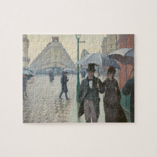 Gustave Caillebotte - Paris Street; Rainy Day Jigsaw Puzzle
