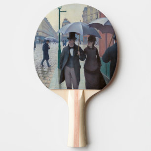 Gustave Caillebotte - Paris Street; Rainy Day Ping Pong Paddle