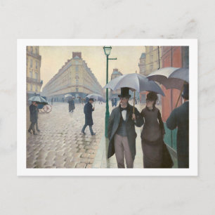 Gustave Caillebotte, Paris Street; Rainy Day Postcard